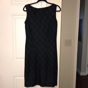 Talbots Dress Plaid Green and Blue